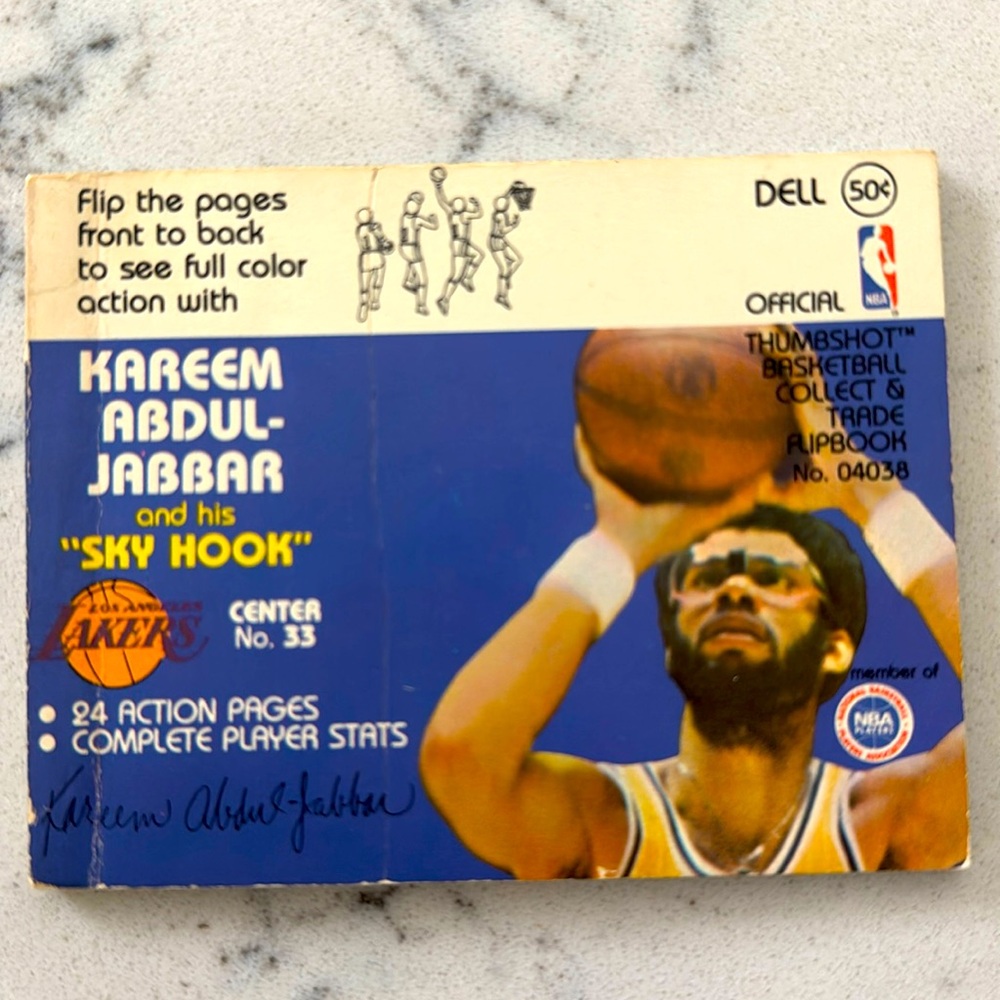 Kareem Abdul Jabbar NBA Lakers stat flip book 1976 ! Very rare&collectible